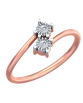 18K Gold & Diamond Ring For Women KRB10207